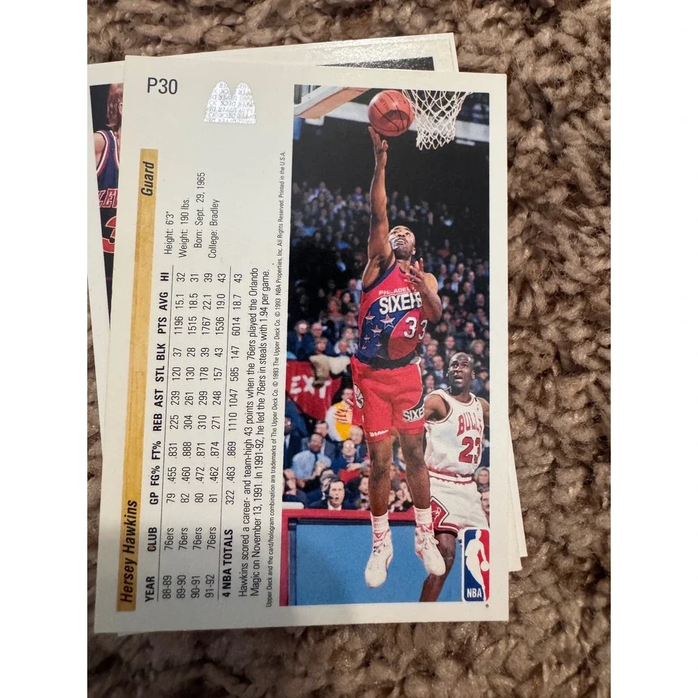 1992-93 Upper Deck Philadelphia 76ers Card Lot  Weatherspoon & Hawkins –29 Cards